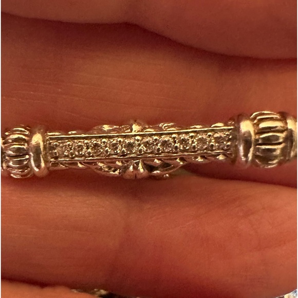 Judith Ripke sterling silver/Cz three row bracelet - Picture 7 of 11